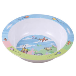 White and Blue Melamine Kids Bowl 
