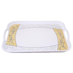 Fiore Melamine Rectangular Serving Tray With Handles - Hommold