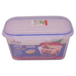 Lock n Save Food Storage Containers - 3 Pcs Set - Hommold