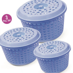 Hommold Storage Baskets With Lids - Pack of 3 - Hommold