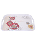 Multi - Floral Melamine Rectangular Serving Tray With Handles - Hommold