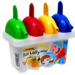 Pack of 4 - Popsicle Maker with Sipper Straws - multicolor - Hommold