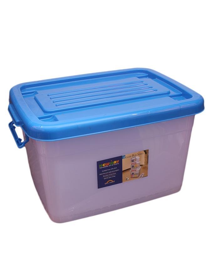 Mega Multipurpose Rolling Blue Storage Box With Lid - Hommold