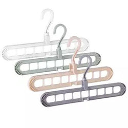 9 Holes Multi-Purpose Storage 360 Degrees Rotatable Hook Clothes Hangers For Clothes Drying Rack Plastic Hangers Multicolour Clothing Storage Magic Hanger - Hommold
