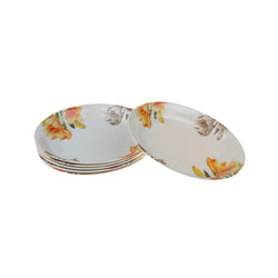 Grey Florentina Melamine Dinner Plates - Set of 6 - Hommold