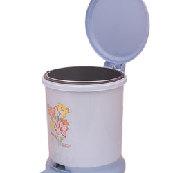 Floral Round Step Trash Bin - Hommold