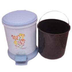 Floral Round Step Trash Bin - Hommold