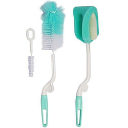 Baby Bottle Brush and Nipple Combo Cleaner Set Of 3 Pieces, Rotation 360 Degrees. - Hommold