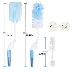Baby Bottle Brush and Nipple Combo Cleaner Set Of 3 Pieces, Rotation 360 Degrees. - Hommold