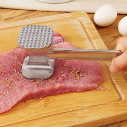 Beat The Meat - Meat Tenderiser Aluminium hammer Beater Mallet Heavy Duty Duty Teeth Steak - Hommold