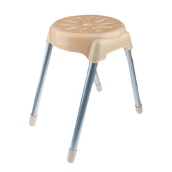 Household Kitchen Bathroom Stool 4 Legged With Stainless Steel Legs 17 Inches Tall - Hommold