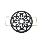 Hot Pot Wok Pan Karahi Stand 10.5 Inches Diameter With Handles - Hommold