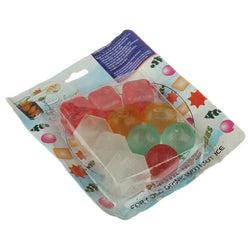 Reusable Plastic Ice Cubes, Balls & Hexagons in Assorted Colors - Pack of 11 - Hommold