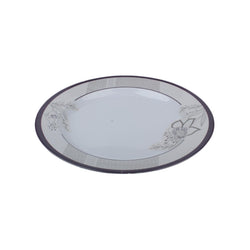 Purple Border Premium Round Melamine Dinner Plates - Set of 6 - Hommold