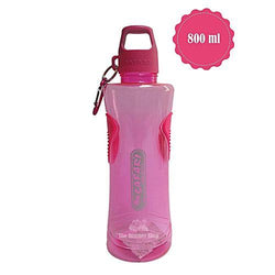 Safari Water Bottle 800 ml Clear Plastic Material With Rubber Grips - Hommold